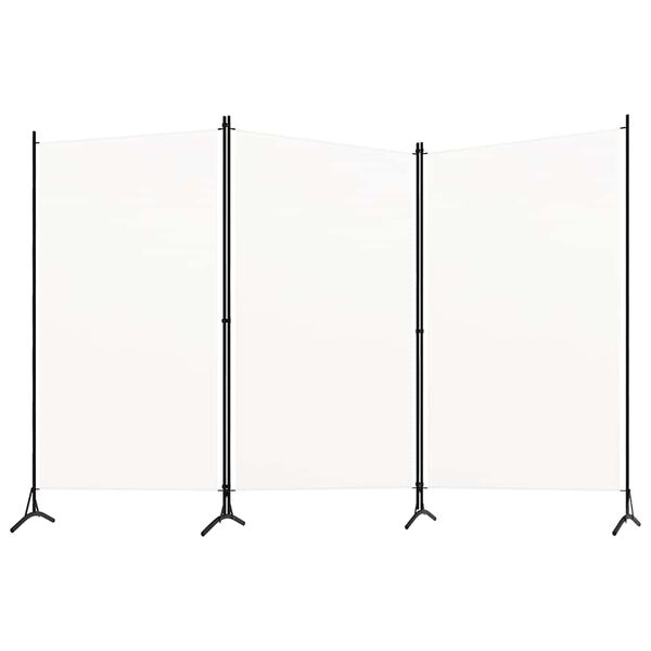 vidaXL 3-Panel Room Divider White 260x180 cm