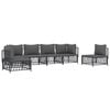 vidaXL 6 Piece Garden Lounge Set with Cushions Anthracite Steel