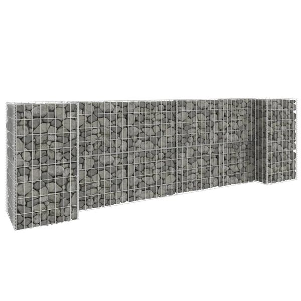 vidaXL H-Shaped Gabion Planter Steel Wire 260x40x80 cm