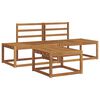 vidaXL Outdoor Sofa Set 3 pcs Natural Solid Acacia Wood and Polyester