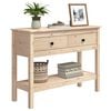vidaXL Console Table 100x35x75 cm Solid Wood Pine