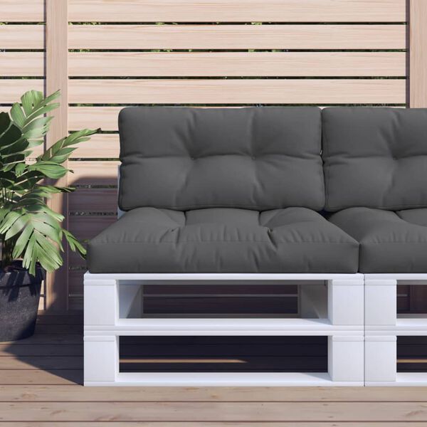 vidaXL Pallet Cushion Anthracite 80x40x12 cm Fabric