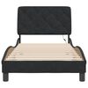 vidaXL Bed Frame with LED without Mattress Black 90x190 cm Velvet