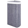 vidaXL Bamboo Corner Laundry Basket Grey 60 L