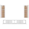vidaXL 4 Piece TV Cabinet Set White Engineered Wood