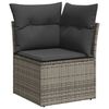 vidaXL Garden Sofa Set Grey 55 x 55 x 37 cm Poly Rattan