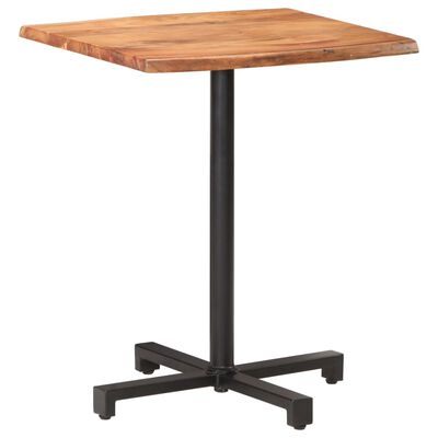 vidaXL Bistro Table with Live Edges 60x60x75 cm Solid Acacia Wood