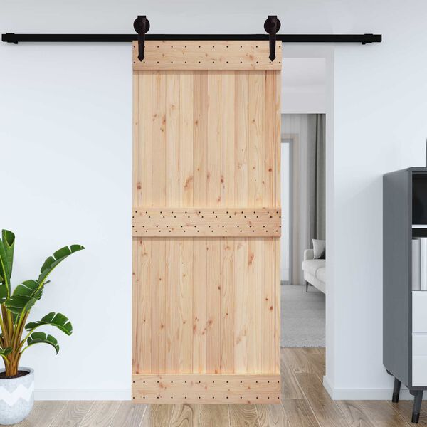 vidaXL Door NARVIK Natural 95 x 210 cm Solid Pine Wood
