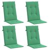 vidaXL Garden Highback Chair Cushions 4 pcs Green 120x50x3 cm Fabric