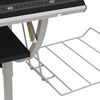 vidaXL Craft Desk Black&Grey 110x53x(58-87) cm Engineered Wood&Steel