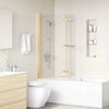 vidaXL Folding Shower Enclosure 2 Panels ESG 120x140 cm