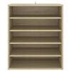 vidaXL Shoe Cabinet Sonoma Oak 60x35x70 cm Engineered Wood