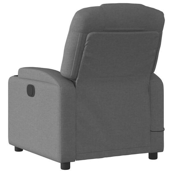 vidaXL Massage Recliner Chair Dark Grey Fabric
