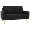 vidaXL Sofa | Black | Fabric (100% polyester), solid pine wood, rubberwood