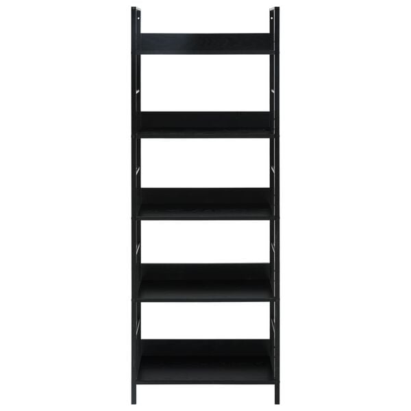 vidaXL 5-Layer Book Shelf Black 60x27.6x158.5 cm Engineered Wood