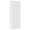 vidaXL Storage Cabinet White 80x42.5x225 cm Engineered Wood