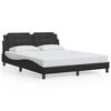 vidaXL Bed Frame without Mattress "Zadar" Black 152x203 cm Queen Fabric