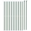 vidaXL Chain Link Fence with Flange Green 1.6x25 m