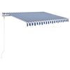 vidaXL Automatic Retractable Awning 400x300 cm Cream
