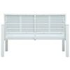 vidaXL Garden Bench 120 cm HDPE White Wood Look