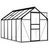 vidaXL Greenhouse with Base Frame Anthracite Aluminium 5.89 m²