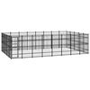 vidaXL Dog Kennel | Black | Powder-coated steel | Large | Durable | Dog Kennel