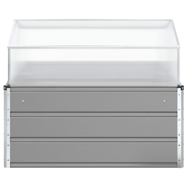 vidaXL Planter Light Grey 100 x 100 x 77 cm Galvanised Steel