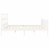 vidaXL Bed Frame without Mattress White Super King Size Solid Wood Pine