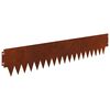 vidaXL Lawn Edging 20 pcs 103 x 20 cm Steel Rusty