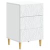 vidaXL Bedside Table White 43 x 39.5 x 66.5 cm Engineered Wood