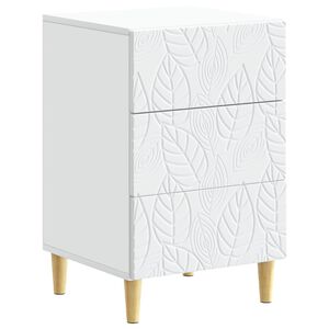vidaXL Bedside Table White 43 x 39.5 x 66.5 cm Engineered Wood