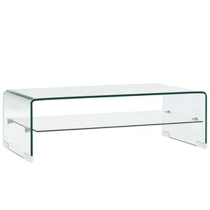 vidaXL Coffee Table | Clear | Tempered safety glass | Glass surface