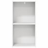 vidaXL 2-Tier Book Cabinet White 40x30x76.5 cm Engineered Wood