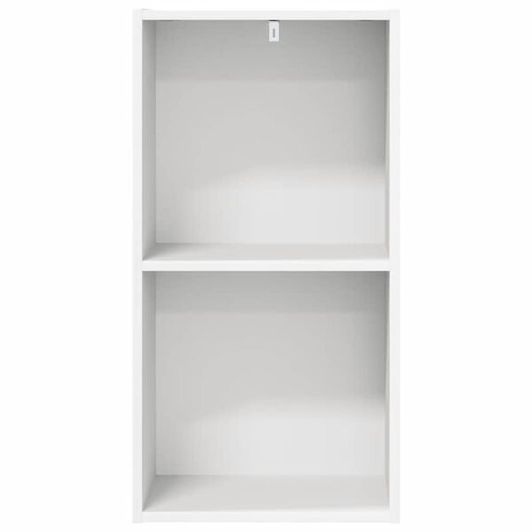 vidaXL 2-Tier Book Cabinet White 40x30x76.5 cm Engineered Wood