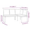 vidaXL Garden Benches 2 pcs with Cushions Black Powder-coated Steel