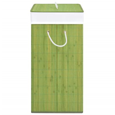 vidaXL Bamboo Laundry Basket Green 100 L