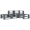 vidaXL 4 Piece Garden Pallet Lounge Set Wood Grey