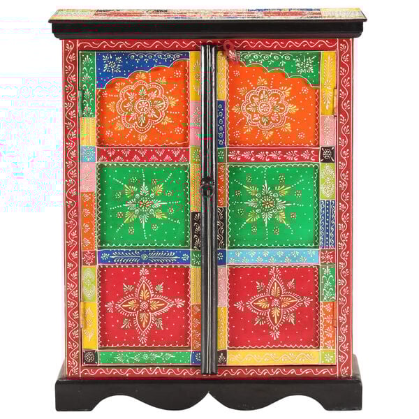 vidaXL Hand Painted Sideboard 60x30x75 cm Solid Mango Wood