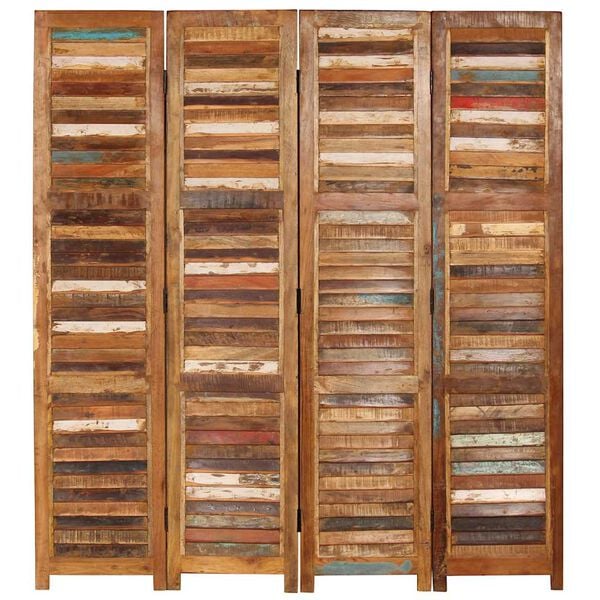 vidaXL Room Divider Solid Reclaimed Wood 170 cm