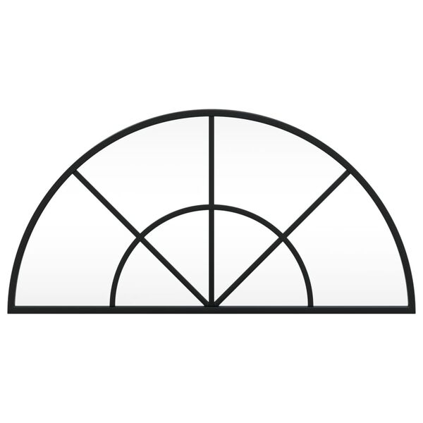 vidaXL Wall Mirror Black 60x30 cm Arch Iron