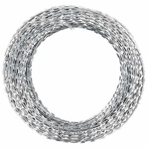 vidaXL BTO-22 Clipped Concertina Razor Wire Galvanised Steel 60 m