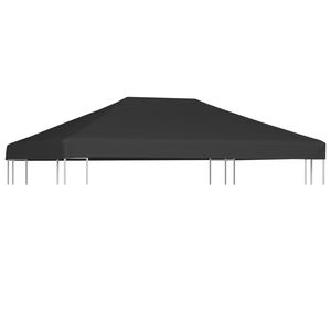 vidaXL Gazebo Top Cover 310 g/m&sup2; 4x3 m Grey