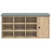 vidaXL Shoe Bench Sonoma Oak 102x32x50 cm Engineered Wood
