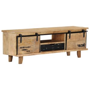 vidaXL TV Stand | Various shades of natural wood | Solid mango wood | 120 cm