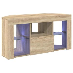vidaXL Corner LED TV Cabinet 100 x 40 x 50 cm Sonoma Oak
