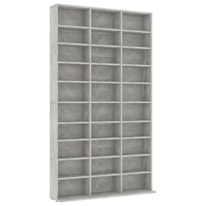 vidaXL CD Cabinet Concrete Grey 102x16x177.5 cm Engineered Wood