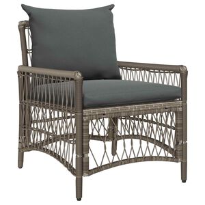vidaXL Garden Chair Grey Poly Rattan
