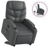 vidaXL Stand up Massage Recliner Chair Black Faux Leather