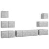 vidaXL TV Cabinet Set | Set of 8 | Concrete grey | Engineered wood