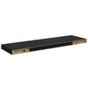 vidaXL Floating Wall Shelves 2 pcs High Gloss Black 80x23.5x3.8 cm MDF